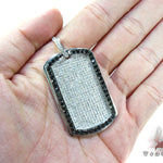 Black Outline Pave Diamond Dog Tag 1 25416 - Image 4