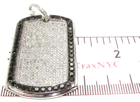 Black Outline Pave Diamond Dog Tag 1 25416 - Image 6
