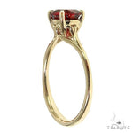 14K Gold Garnet Solitaire Engagement Ring 66422 - Image 2