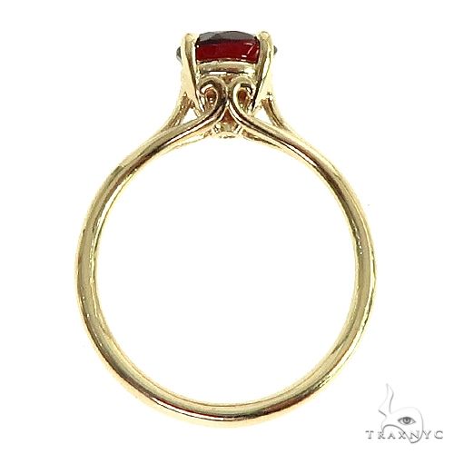 14K Gold Garnet Solitaire Engagement Ring 66422 - Image 5