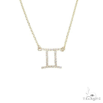 14K Gold Gemini Diamond Necklace