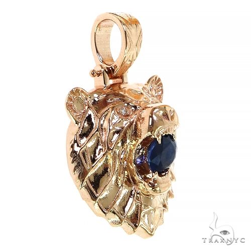 14K Gold Grizzly Bear Pendant 68746 - Image 2