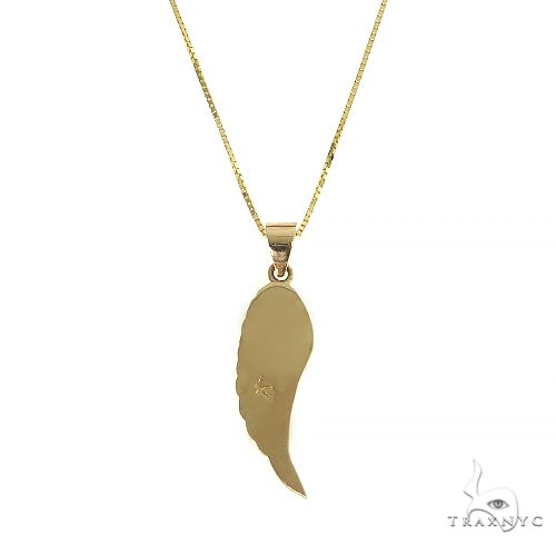 14K Gold Half Angel Wing Set 66448 - Image 3