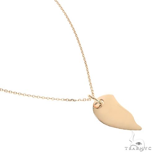 14K Gold Half Broken Heart Necklace 66682 - Image 2