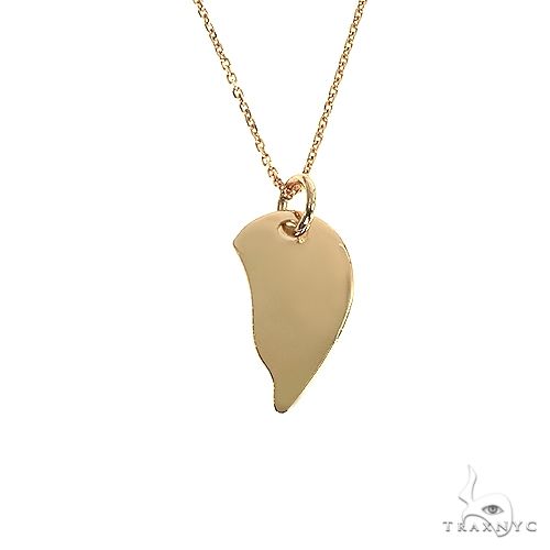 14K Gold Half Broken Heart Necklace 66682 - Image 3