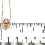 14K Gold Hamsa Diamond Necklace 67203 - Image 4