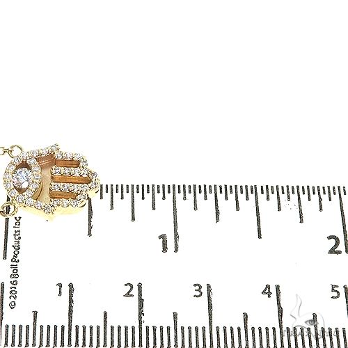 14K Gold Hamsa Diamond Necklace 67203 - Image 5