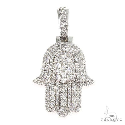 14K Gold Hamsa Diamond Pendant 66870 - Image 1