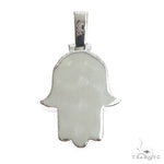 14K Gold Hamsa Diamond Pendant 66870 - Image 4