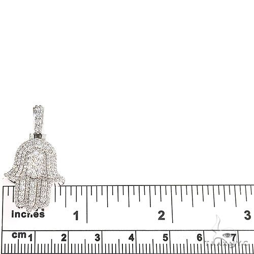 14K Gold Hamsa Diamond Pendant 66870 - Image 5