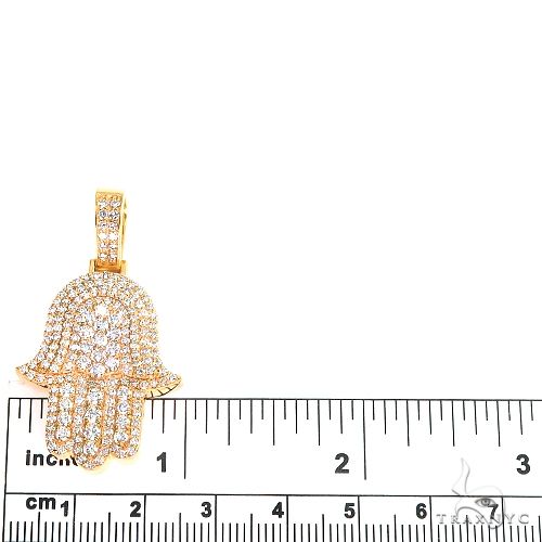14K Gold Hamsa Diamond Pendant, photo 5 of 6