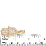 14K Gold Hamsa Diamond Pendant 66871 - Image 6