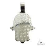 14K Gold Hamsa Diamond Pendant 67903 - Image 4