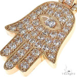 14K Gold Hamsa Diamond Pendant 67952 - Image 3
