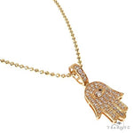 14K Gold Hamsa Diamond Pendant Set 66610 - Image 2