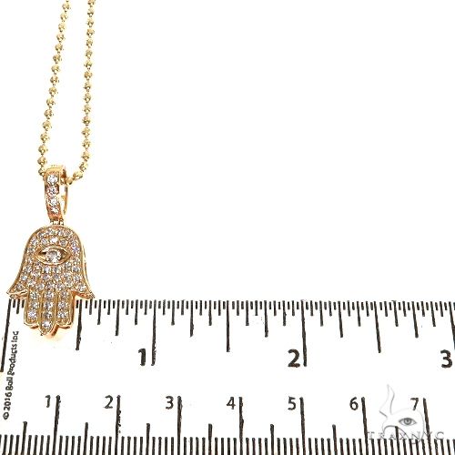 14K Gold Hamsa Diamond Pendant Set 66610 - Image 5