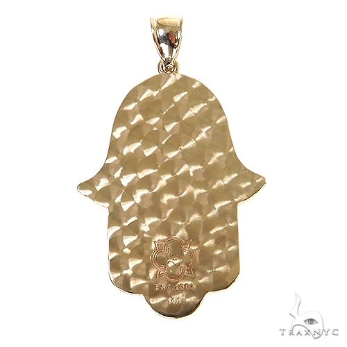 14K Gold Hamsa Pendant 68847 - Image 4