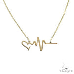 14K Gold Heartbeat Necklace 66541 - Image 1