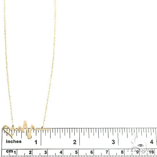 14K Gold Heartbeat Necklace 66541 - Image 4