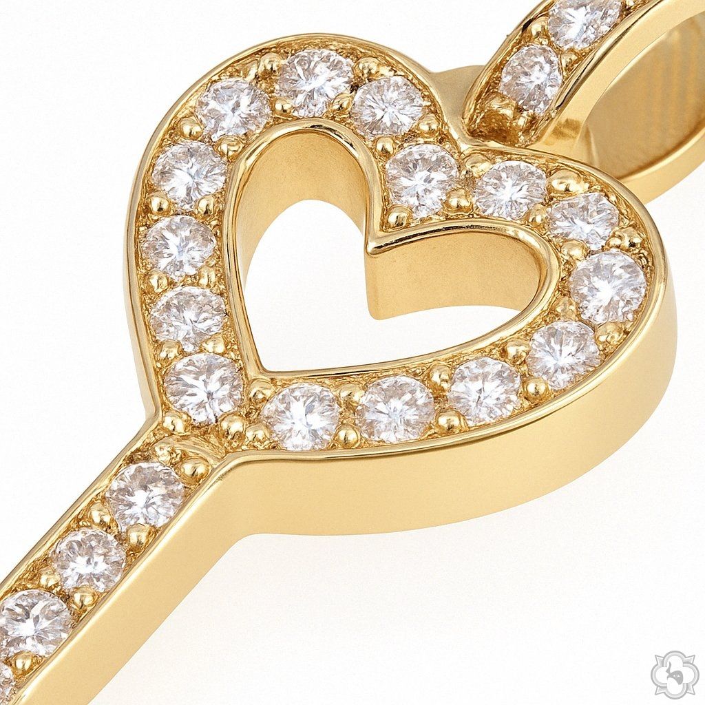 14K Gold Heart Key Diamond Pendant 66680 | TraxNYC