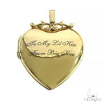 14K Gold Heart Locket Photo Pendant 66631 - Image 1