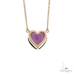 14K Gold Heart Shape Amethyst  Necklace 66745 - Image 4
