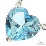 14K Gold Heart Shape Aquamarine Necklace 66750 - Image 3