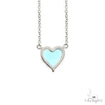 14K Gold Heart Shape Aquamarine Necklace 66750 - Image 4