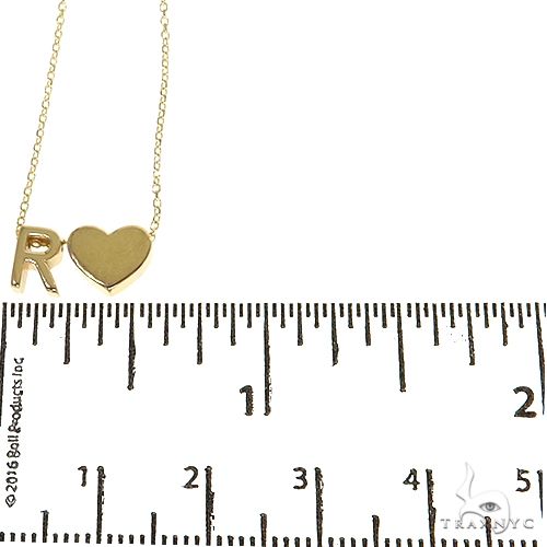 14K Gold Heart Style Initial Necklace 68569-TraxNYC