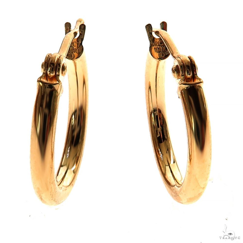 14K Gold Hoop Earrings 15mm 69908 - Image 1