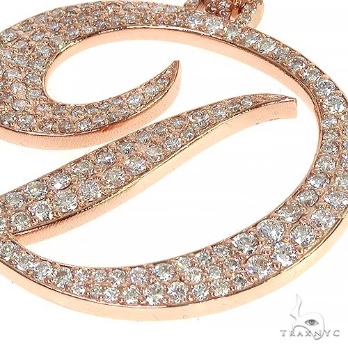 14K Gold Initial 'D' Diamond Pendant, photo 3 of 5
