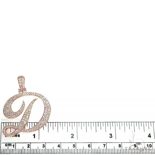 14K Gold Initial 'D' Diamond Pendant, photo 4 of 5