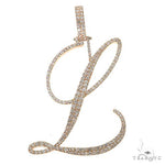 14K Gold Initial Diamond Pendant 67601 - Image 1