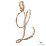14K Gold Initial Diamond Pendant 67601 - Image 2