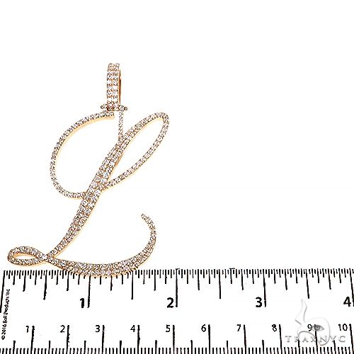 14K Gold Initial Diamond Pendant 67601 - Image 5