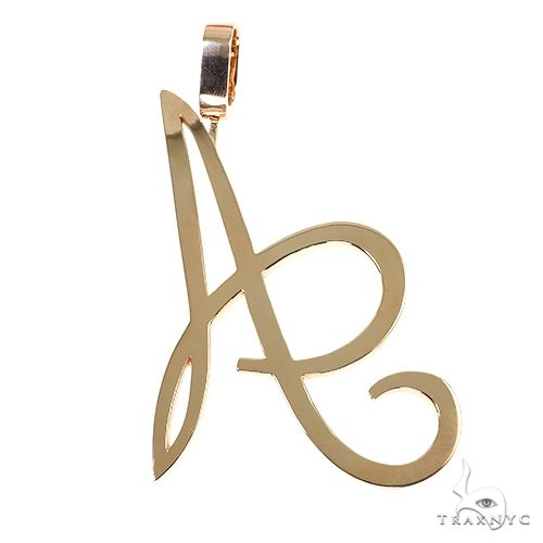14K Gold Initial Pendant, photo 4 of 6