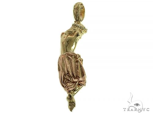 14K Gold Jesus Crucifix Pendant 66204 - Image 3
