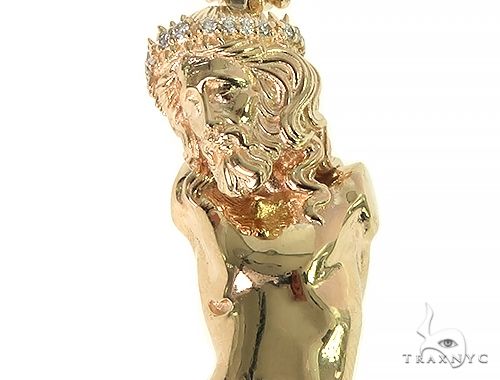 14K Gold Jesus Crucifix Pendant 66204 - Image 4