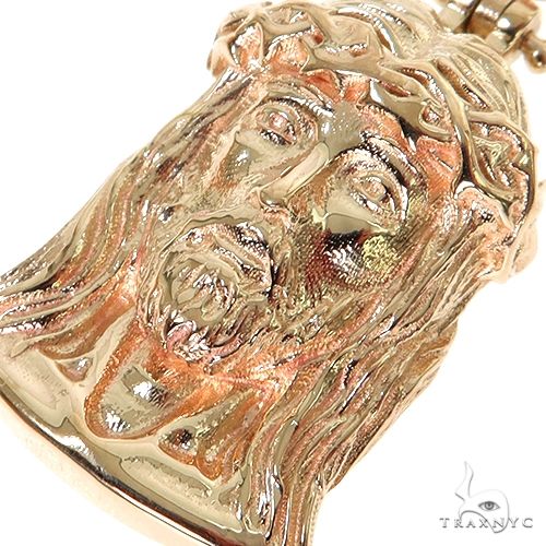 14K Gold Jesus Pendant, photo 3 of 6