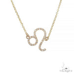 14K Gold Leo Diamond Necklace 66720 - Image 1