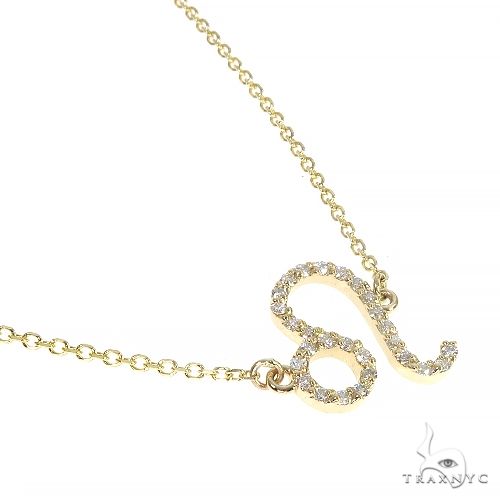 14K Gold Leo Diamond Necklace 66720 - Image 2