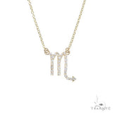 14K Gold Scorpio Diamond Necklace 66721