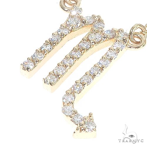 14K Gold Scorpio Diamond Necklace 66721 - Image 4