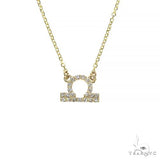 14K Gold Libra Diamond Necklace 66722