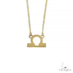 14K Gold Libra Diamond Necklace 66722 - Image 3