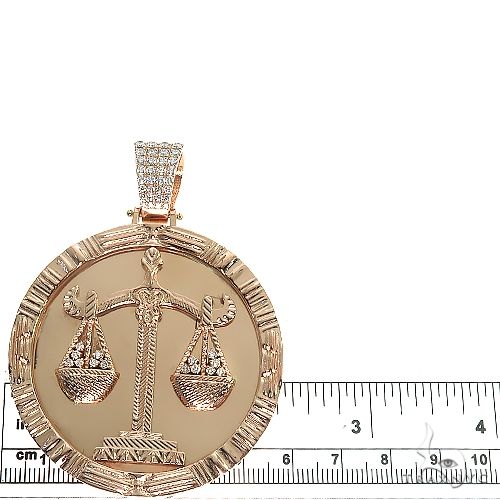 14K Gold Libra Sign Pendant 66700 - Image 6