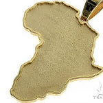 14K Gold Medium African Pendant 66343 - Image 4
