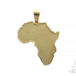 14K Gold Medium African Pendant 66343 - Image 1
