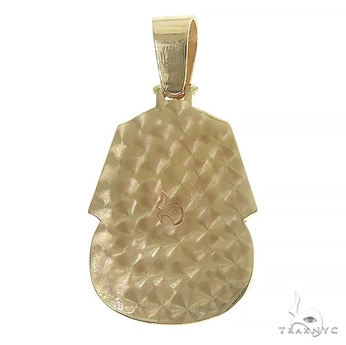 14K Gold Medium Custom Pharaoh King Tut Pendant 66471 - Image 3