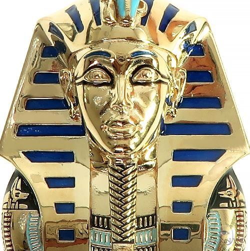 14K Gold Medium Custom Pharaoh King Tut Pendant, photo 4 of 7